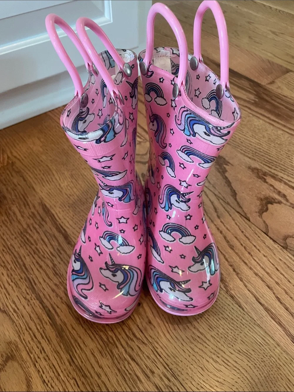Capelli of New York Pink Unicorn Rain Boots